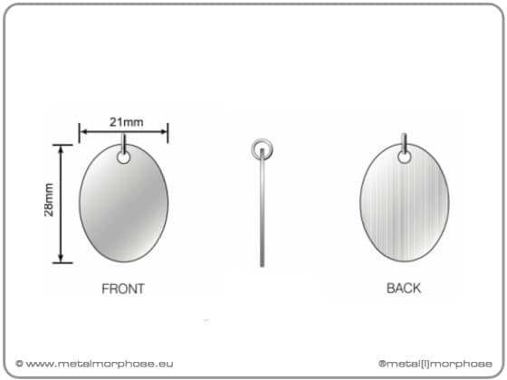 Chrome/brushed finish 21x28x0.8mm image