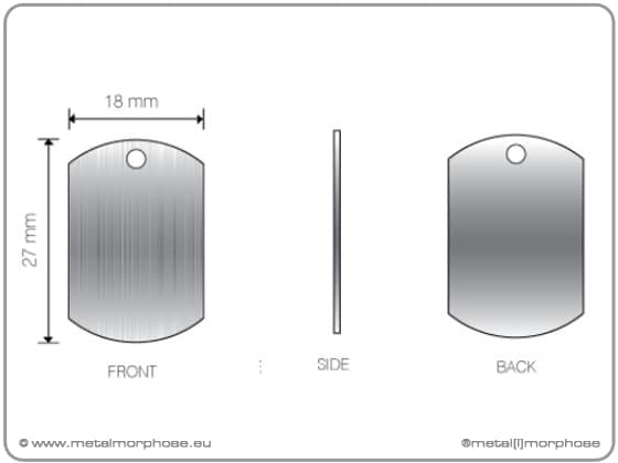 Polished brushed shiny finish 27x18x1.35mm image